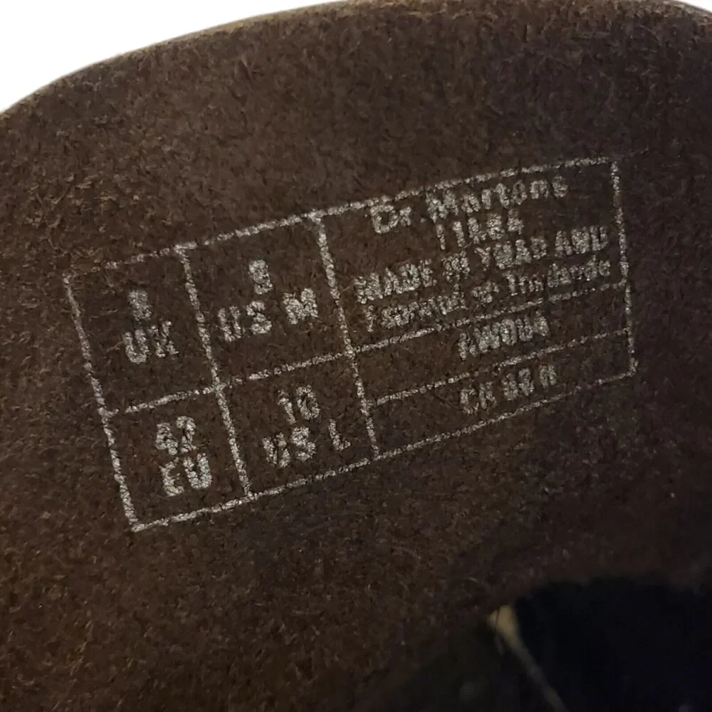 DR MARTENS Shoes Womens Size US 10 Brown Oxford 4-Eye Wingtip Platform 11484